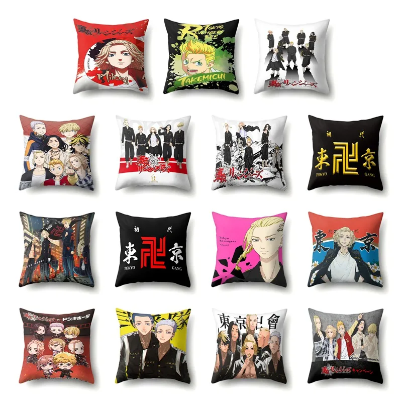 

Tokyo Revengers Anime Manga Cushion Cover Floor Pillow Case for Sofa Pillowcase Decoration 45x45cm