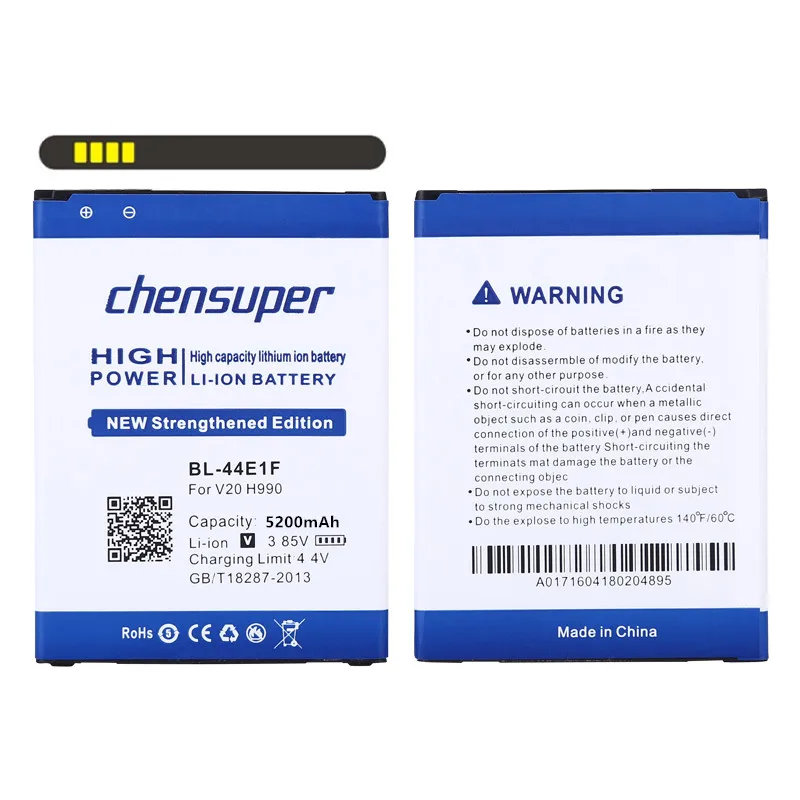 NEW high capacity 5200mAh BL-44E1F BL44E1F Battery for LG V20 VS995 US996 LS997 H990DS H910 H918 Cell Phone Battery