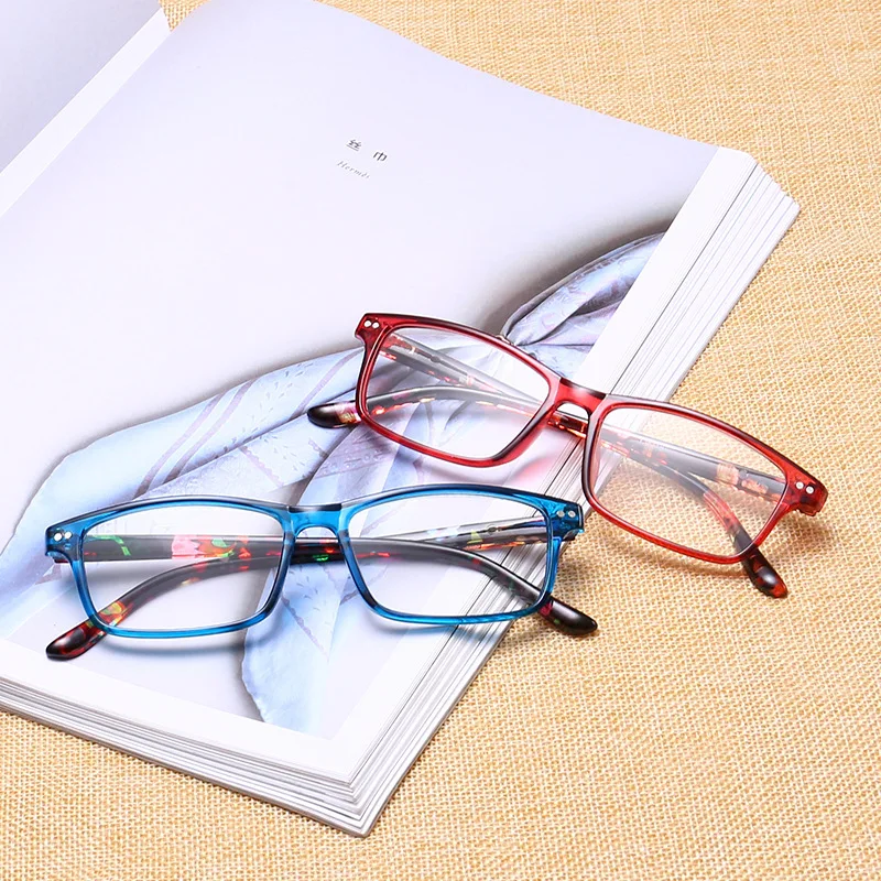 Square Women Reading Glasses Retro Resin Lens Presbyopia With Diopters +0.5 +0.75 +1.0 +1.25 +1.5 +1.75 +2.75 +3.0 +3.25 +3.75