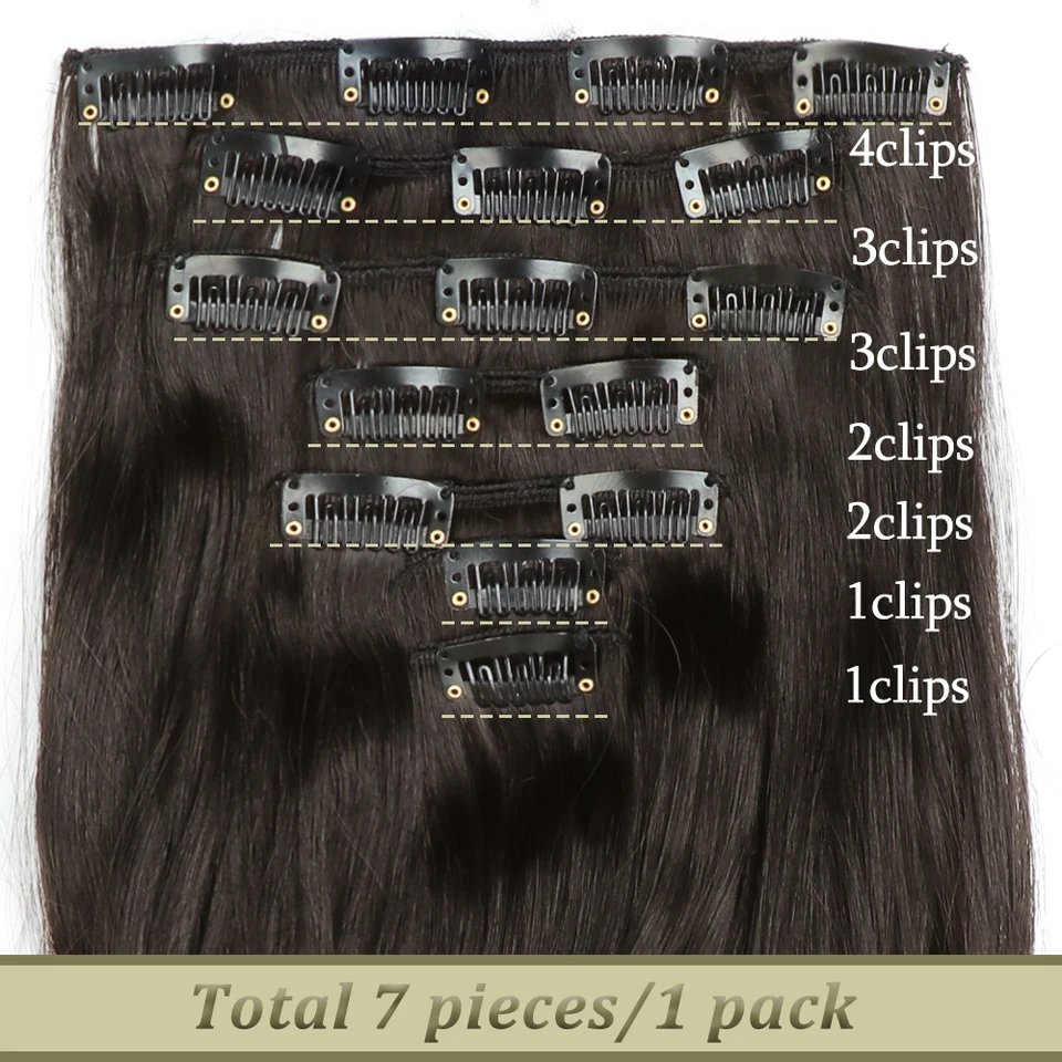 NICESY 16 pinzas, extensión de cabello sintético rizado de 24 pulgadas, postizo resistente al calor, con pinzas, en ombre negro, marrón y rubio para mujer 3