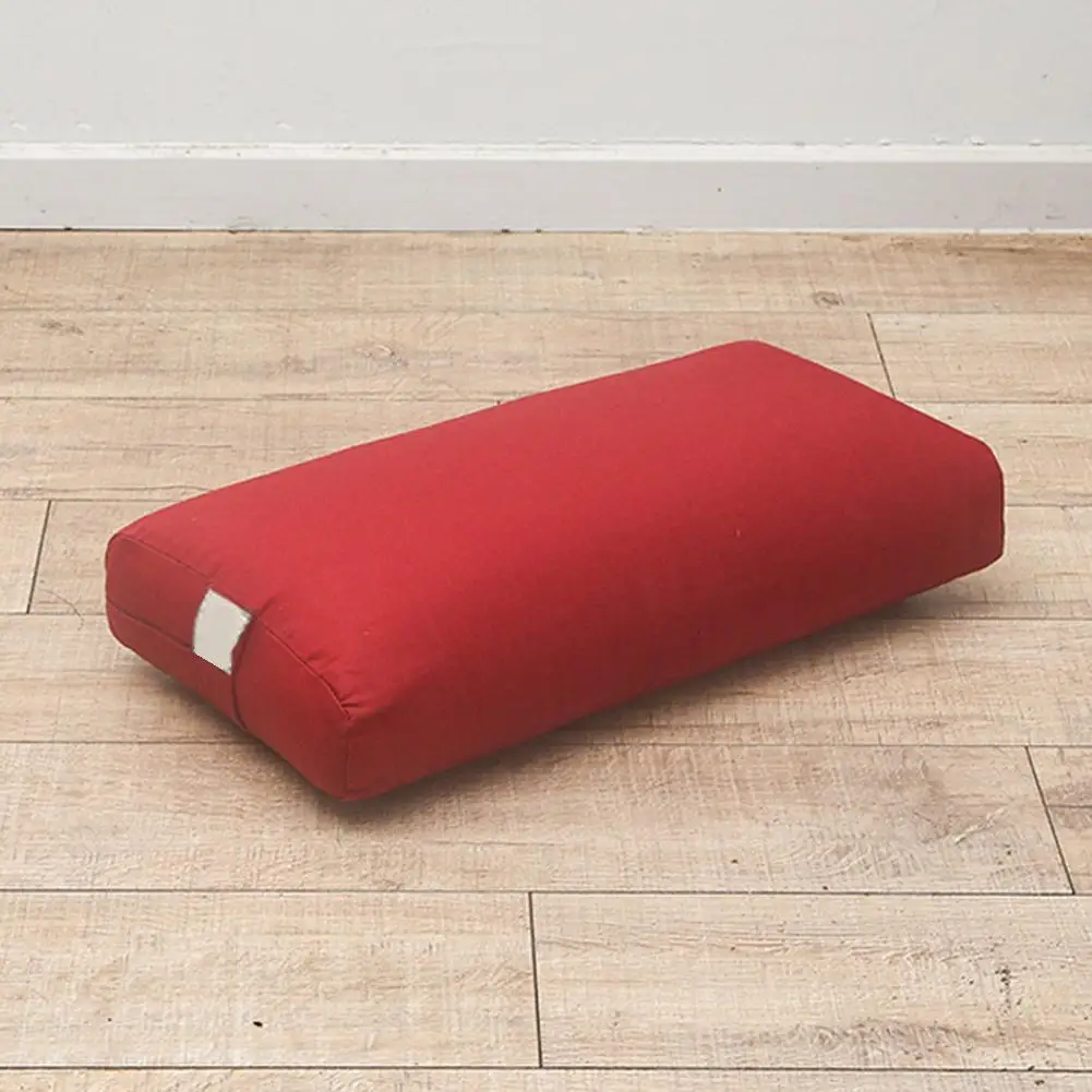 Meditation Pillow Yoga Bolster Rectangular - Kapok Filling - Washable Cover Organic Cotton - Yoga Bolster Cushion - Yoga Pillow