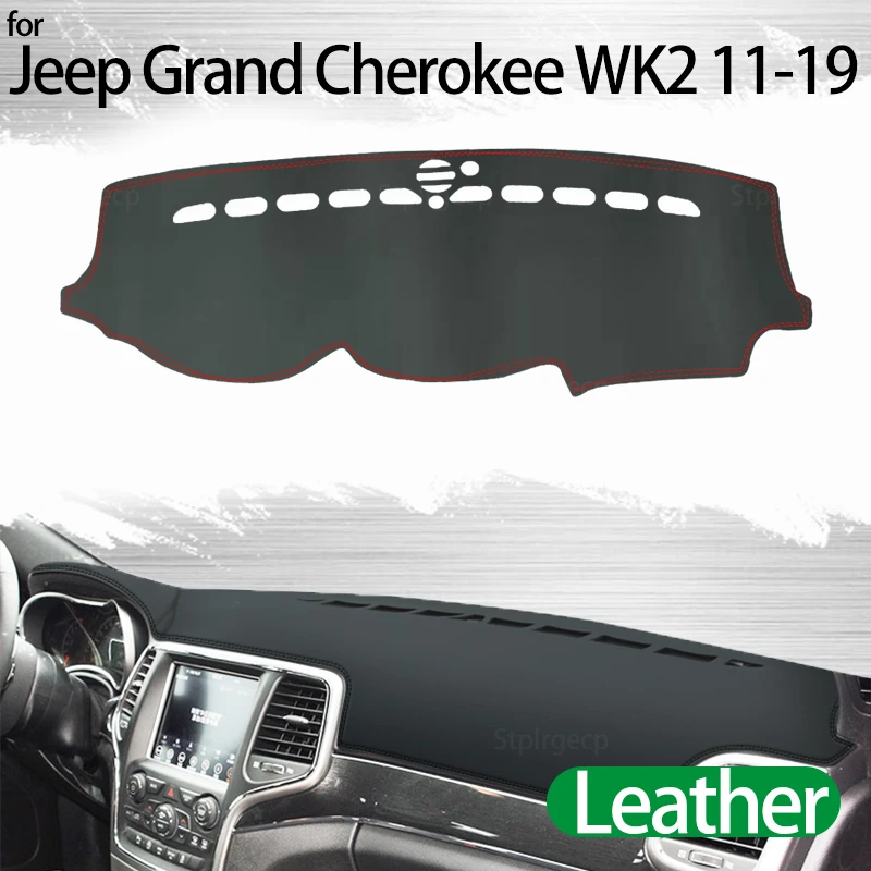 Leather Dashmat Accessories Car-Styling Dashboard Covers Pad Sunshade Dash Mat For  Jeep Grand Cherokee WK2 2011-2019