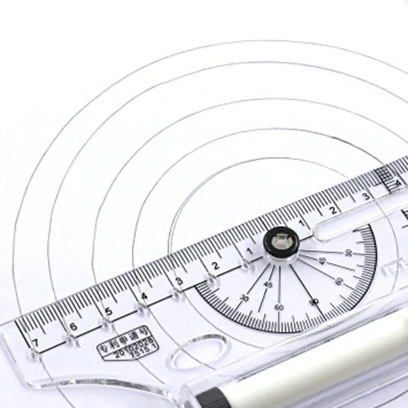Multifunctional Geometric Rulers Angle And Circle Maker Drawing Geometric Drawing Template Measuring Ruler