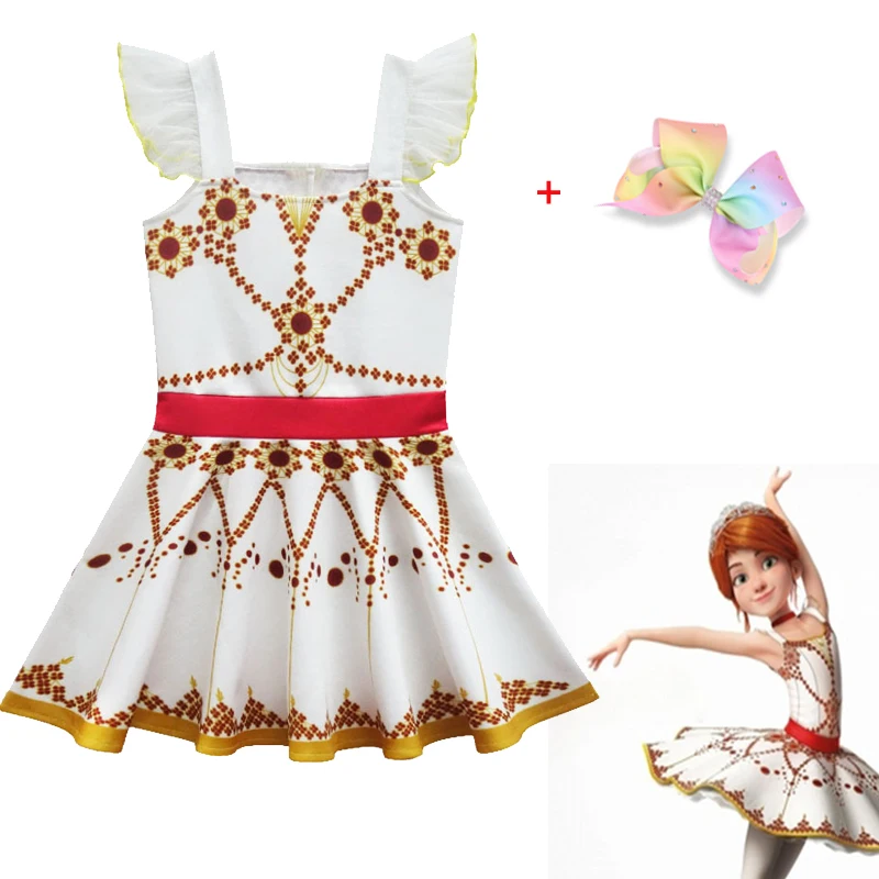 

New Summer Movie Ballerina Felicie Cosplay Costume for Baby Girls Party Clothes Halloween Costumes Kids dancing christmas dress