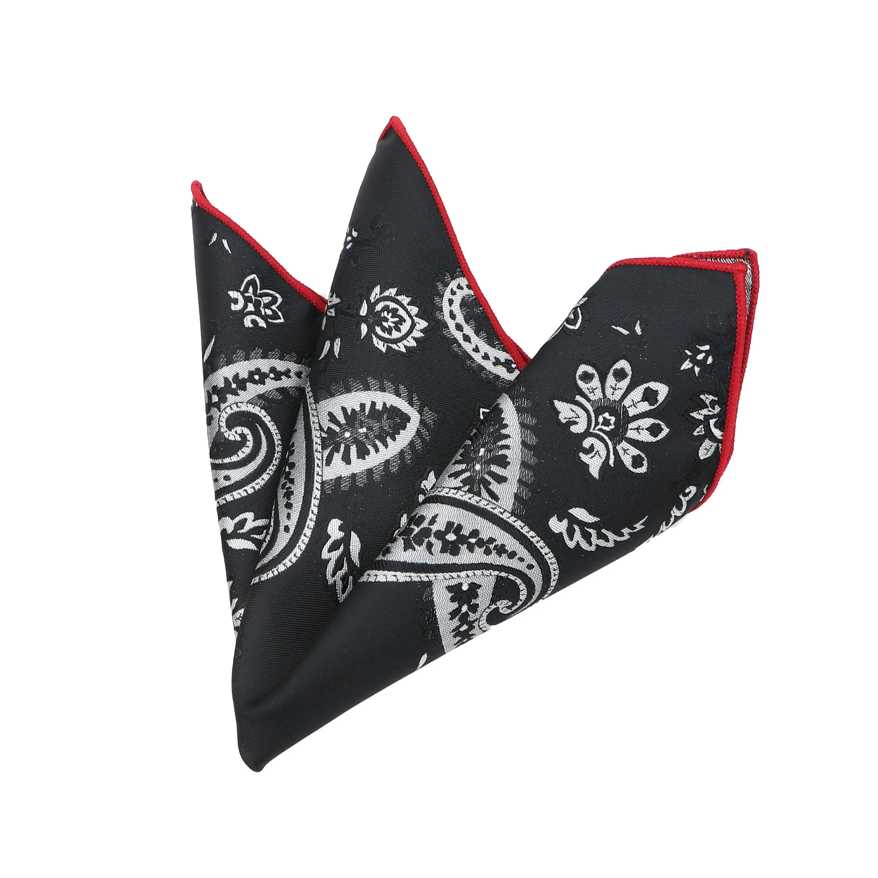 New Floral Flower Pocket Square Red Blue Men Handkerchief Polyester Hankie Women&Men Casual Party Gift Tuxedo Bowtie Accessories