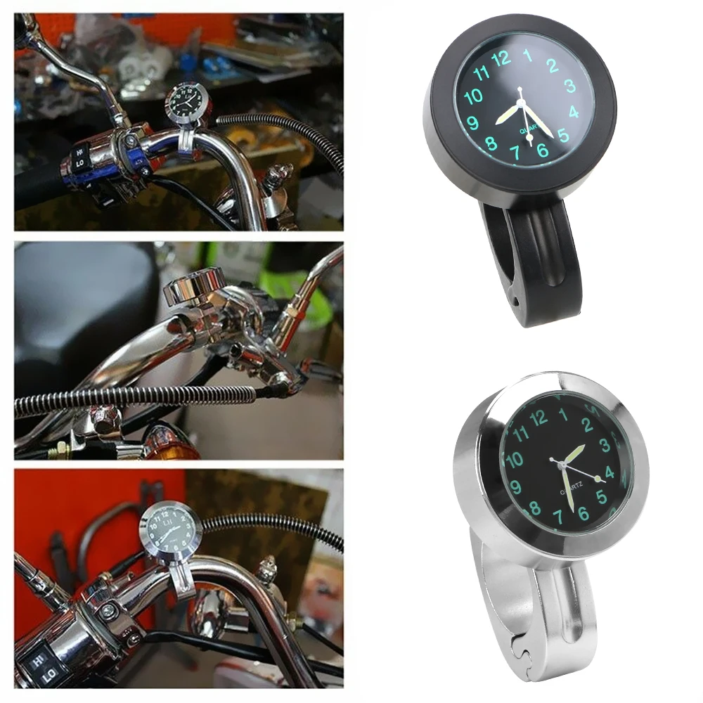 

Motorcycle Clock Quartz Watch On The Handlebar Waterproof Aluminum Housing Electrics Bicycle ATV Motorbike Accessories Universal