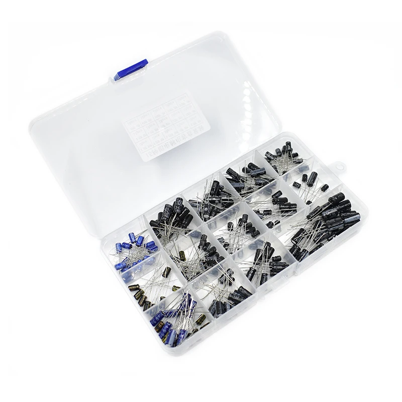 Imagem -05 - Kit de Sortimento de Capacitores Eletrolíticos 15 Valores 10v 16v 25v 50v 1uf220uf 022 uf 22 uf 100uf 200 Pcs por Lote