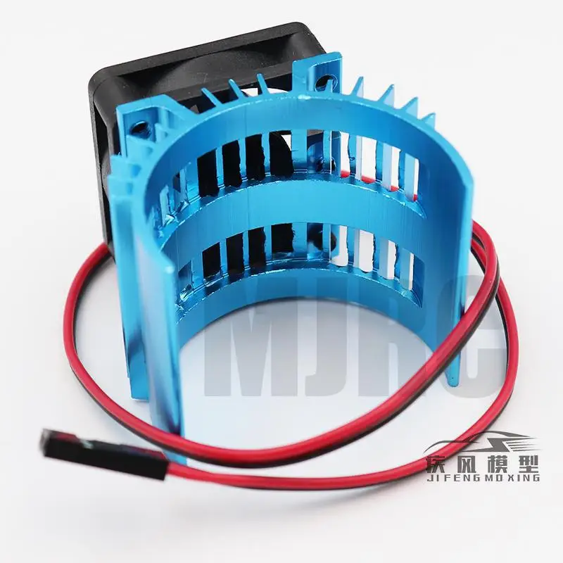 Blue RC Parts Electric Car brushless Motor Heatsink Cover+Cooling Fan for 1:10 HSP trx6 TRX4 RC Car 540 550 Size Motor Heat Sink