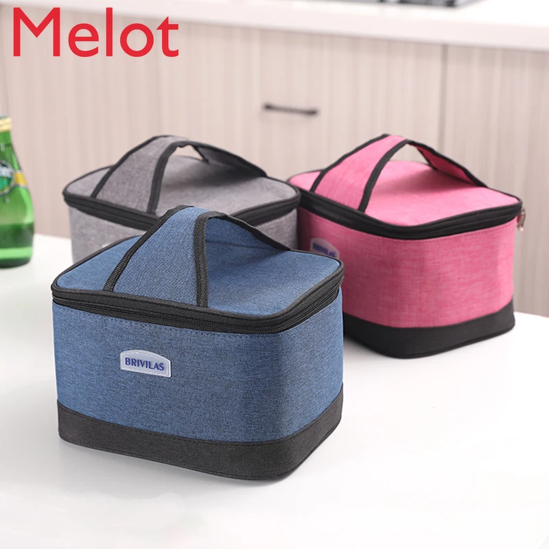 

High-End Insulated Bag Lunch Bag with Lunch Box Aluminum Foil Large Capacity Tote Thickened Car Food Bag