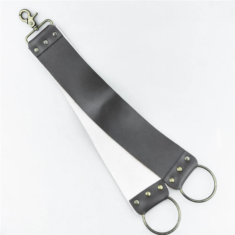 Leather Razor Strop para barbeiro, nitidez, barbear, reto, faca dobrável, lona, frete grátis