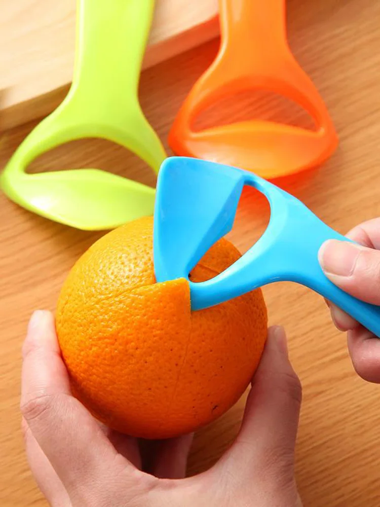 Wielofunkcyjny plastikowy skórki pomarańczowej cukierki kolor pomarańczowy Lemon obierak kuchnia małe narzędzie przenośne owoce szczypce do zdejmowania izolacji pomarańczowy urządzenie — zdjęcie 2