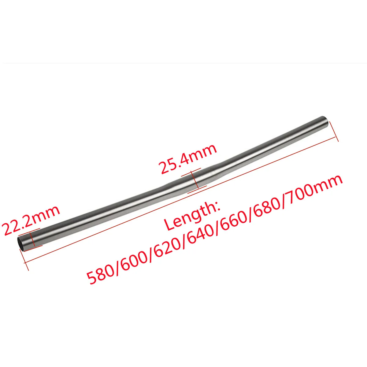 CNC Bike Handlebar Flat Titanium Bicycle Handle Bar 25.4mm/31.8mm Cycling Accessories Part