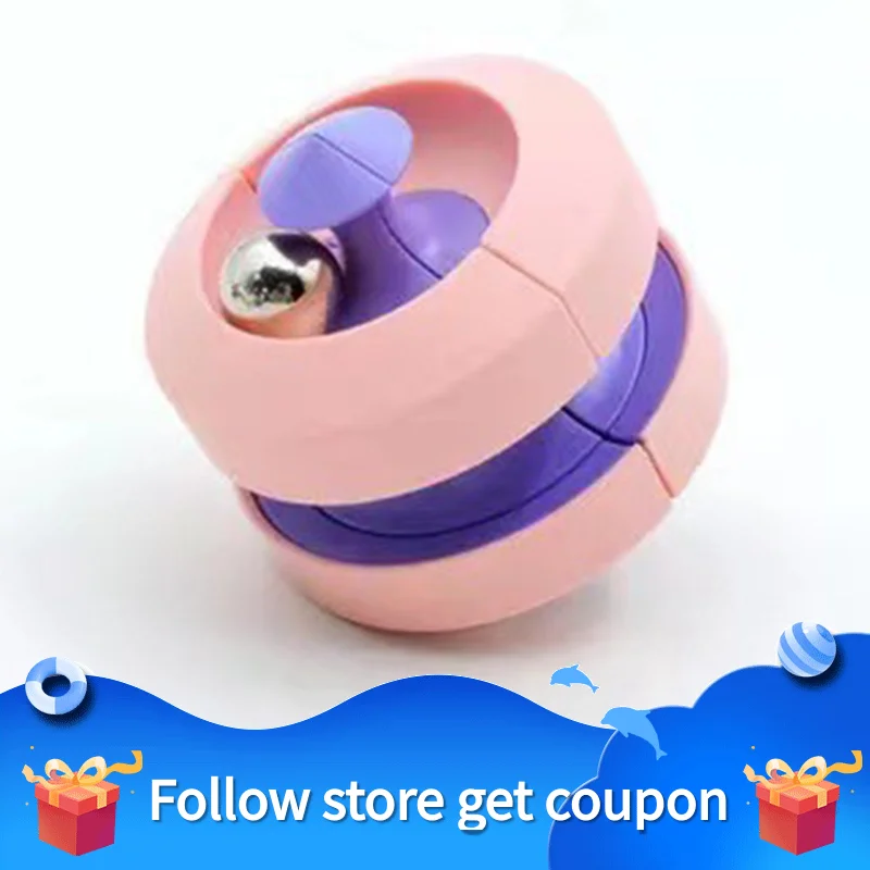 Cube de décompression anti-Stress, jouets tendance pour enfants, boule de piste, haut rotatif, Fidget, cadeau de bureau, Spinner pour adultes