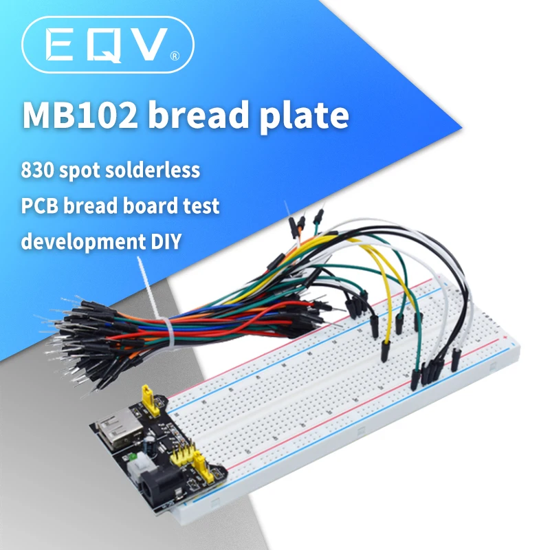 NEW MB-102 MB102 Breadboard 400 830 Point Solderless PCB Bread Board Test Develop DIY for arduino laboratory SYB-830