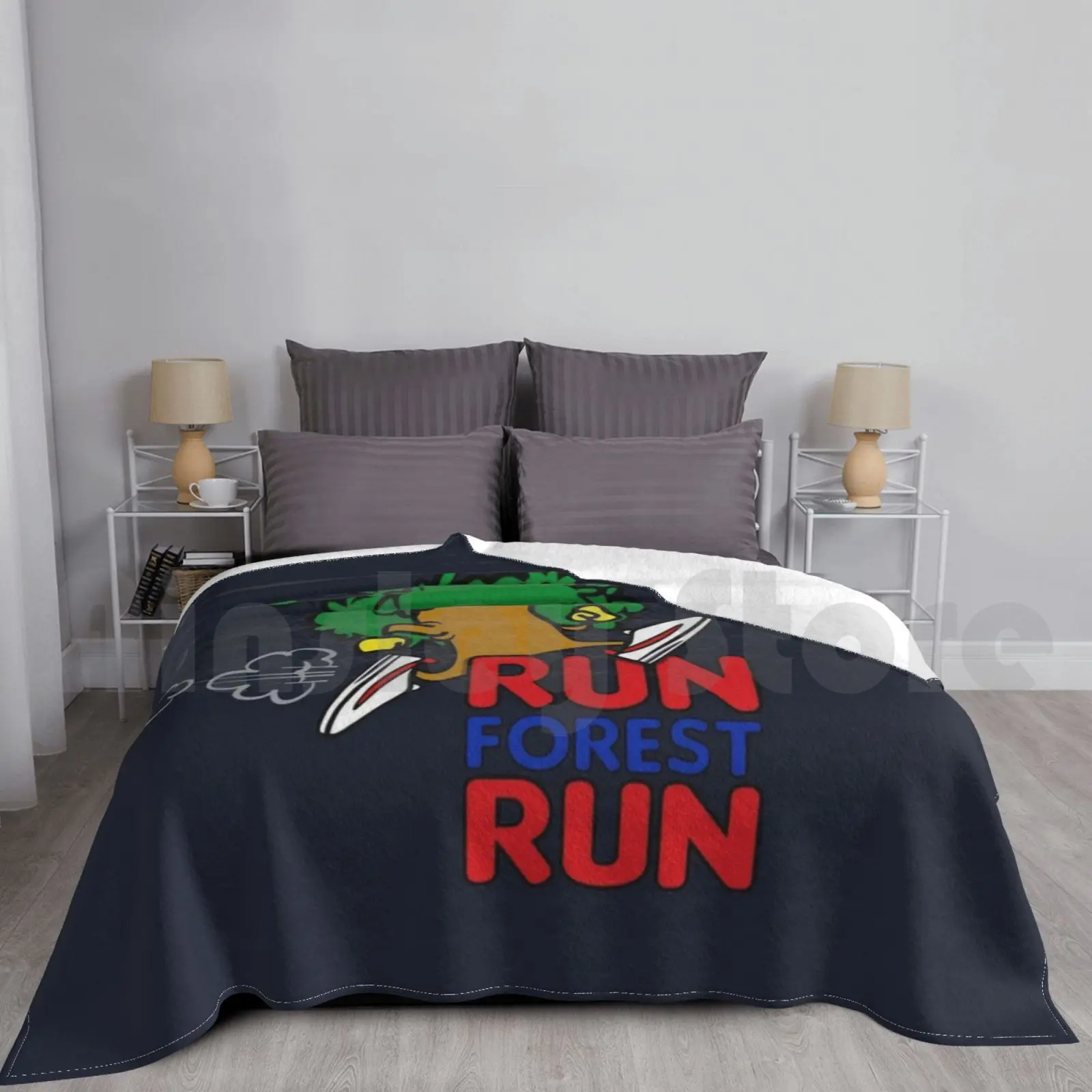 

Run Forest Run Blanket Fashion Custom Run Forest Forrest Gump Wood Sneakers Tree Funny Humor Running Tree