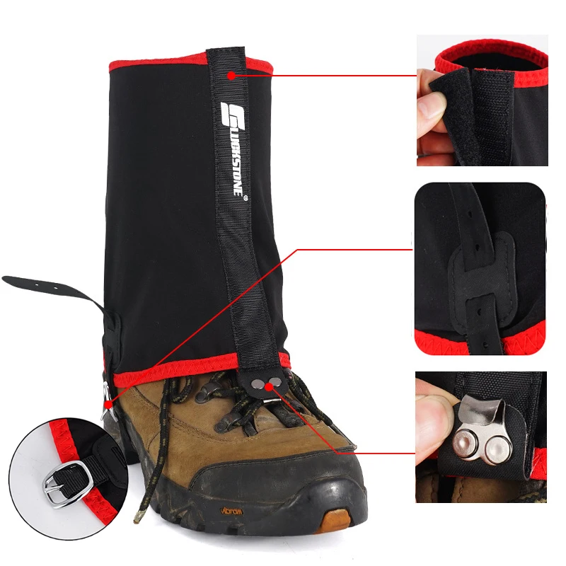 Outdoor Elastic Low Trail Running Gaiter, Waterproof Snow Leg Gaiter Ankle Boots Hiking, Camping Boot Legging, Warmer Shoe Cover