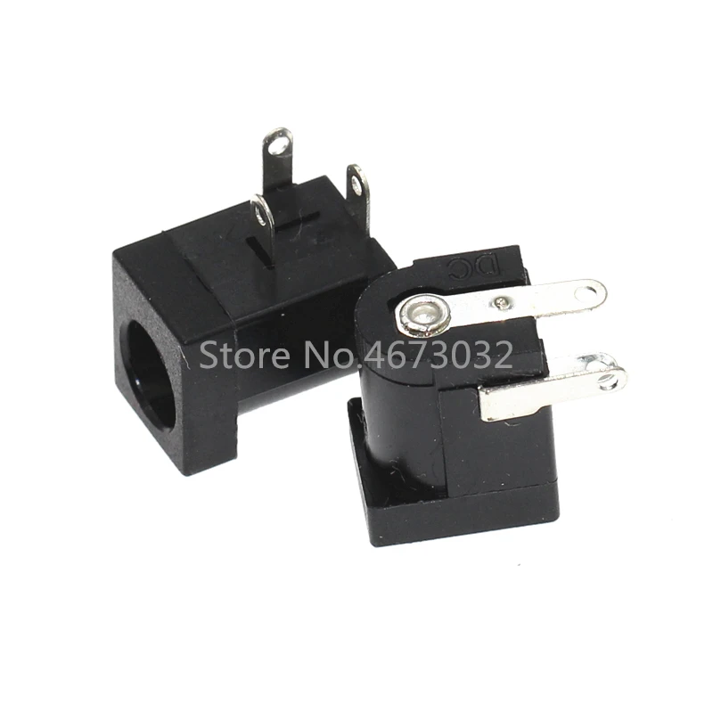 20Pcs DC-005 DC power socket 5.5*2.1mm Round hole socket 3Pins 5.5x2.5mm Universal power socket DC005