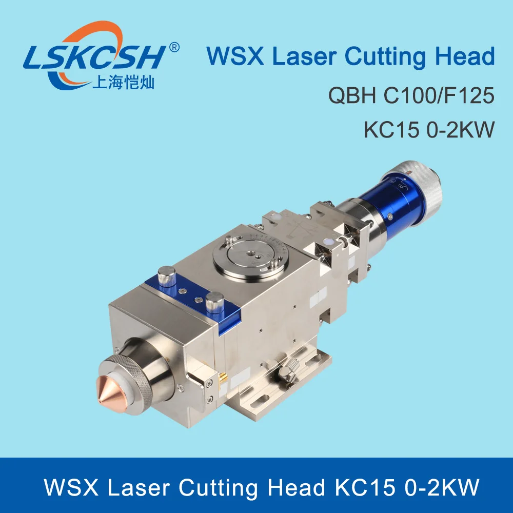 LSKCSH WSX Original 0-2KW QBH Fiber Laser Cutting Head Manual KC15 Fiber Laser Cutting Head F100/125mm