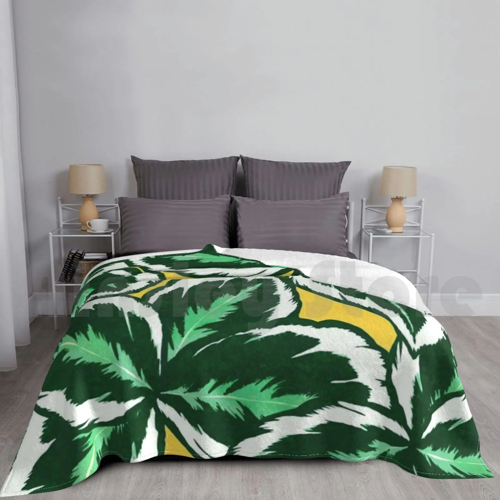 Manta de Calathea Moda personalizada Calathea Calathea Hojas Hojas de Calathea Hojas tropicales Betsy Schrock