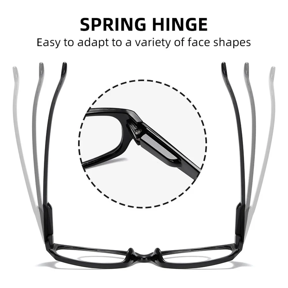 seemfly Reading Glasses Men Anti Blue Light Presbyopia Goggles Women Vintage Black Eyewear Reader Diopter +1.0 1.5 2.0 2.5 4.0 image 5