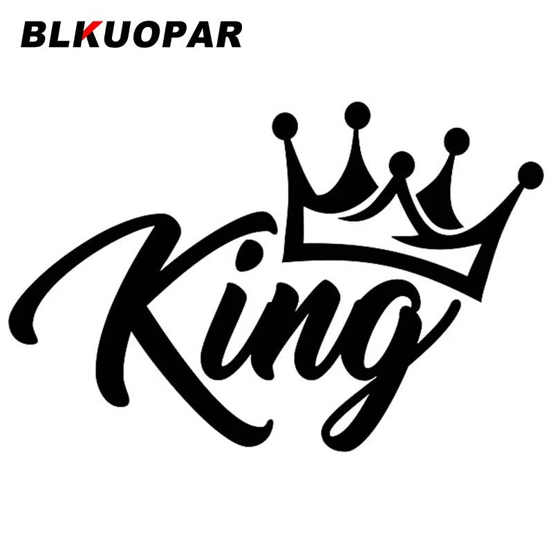 BLKUOPAR King Crown Car Sticker Personality Graphics Decal Waterproof Laptop Motorcycle Rearview Mirror Car Accessories