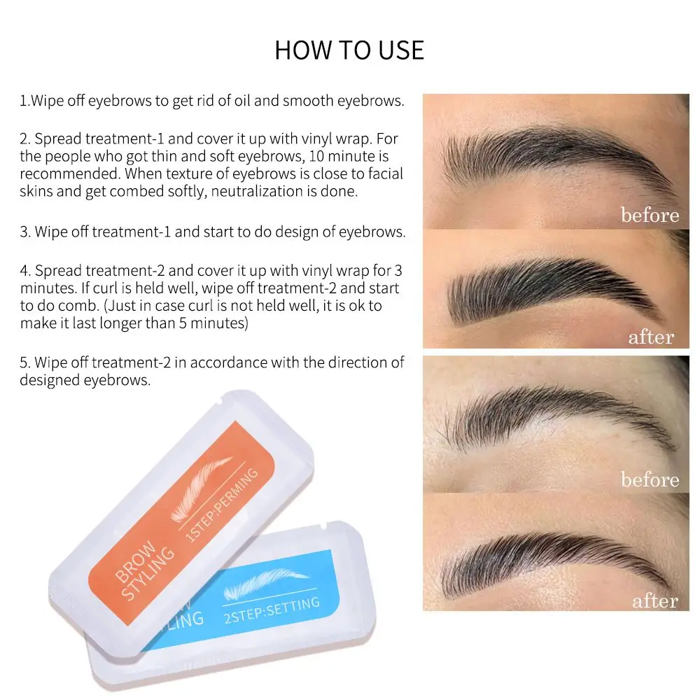 المهنية تجميل ضد الماء أداة طويلة الأمد ثلاثية الأبعاد الحواجب الريش الكيراتين الحاجب التصفيح عدة الحاجب إعداد الحاجب رفع #5