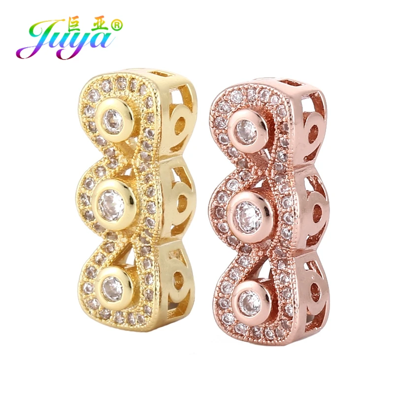 Juya DIY Women Pearls Jewelry Making Components Supplies Micro Pave Zircon Decorative Butterfly Connector Pendants Wholesale