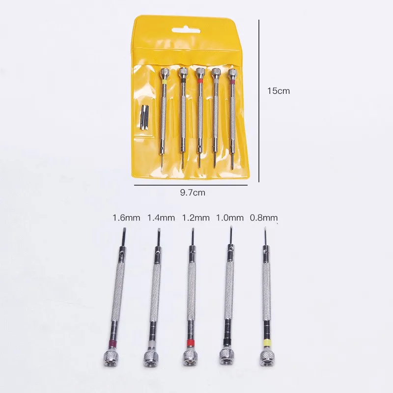 Screwdriver Watch Repair Tools Kits Alloy Stainless Steel Small Screwdrivers Awl PC Mobilephone Watchmaker Repair Tool Kit