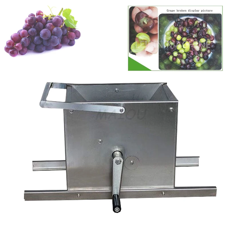 Manual Stainless Steel Grape Crusher MANUAL Crushing Machine Brewing Equipment