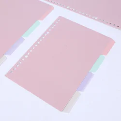 Binder Índice Divisores para Folhas soltas Notebook, Binder Index, B5, A5, A6, Scrapbook Papelaria, Bookmark, Escola, Material de Escritório, 4pcs por conjunto