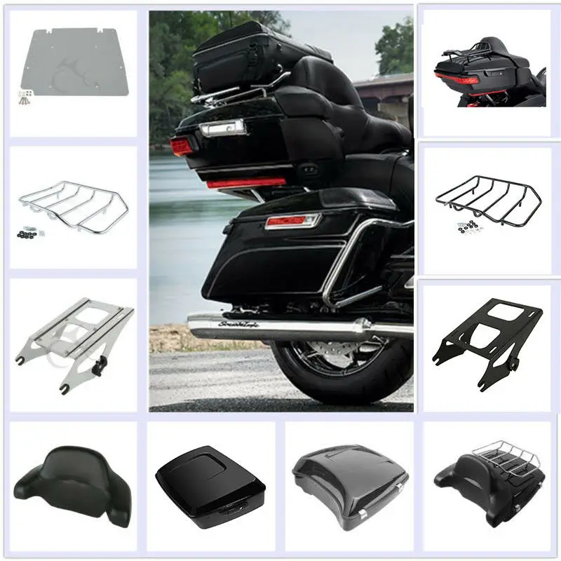 

Motorcycle Pack Trunk Luggage Rack Top Rail For Harley Touring Road King Street Glide Special Road Glide FLTRX 2014-2022 2018 19