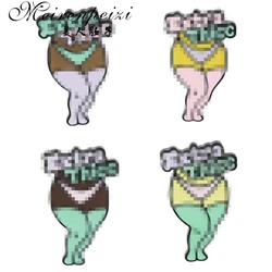 Meirenpeizi Woman Metal Enamel Pins and Brooches for Women Men Lapel Pin backpack bags Hat badge Kids Gifts