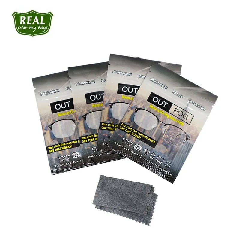 50 Pcs/Lot Anti Fogging Lens Eyeglasses Cloth Anti Fog Microfiber Cleaning Wiping Cloth