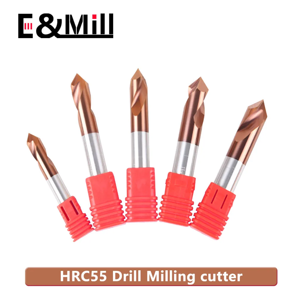 

HRC55 tungsten steel Chamfer End Mills Designated drill milling cutter carbide Tungsten Cobalt Alloy drills Anlge 60/90/120