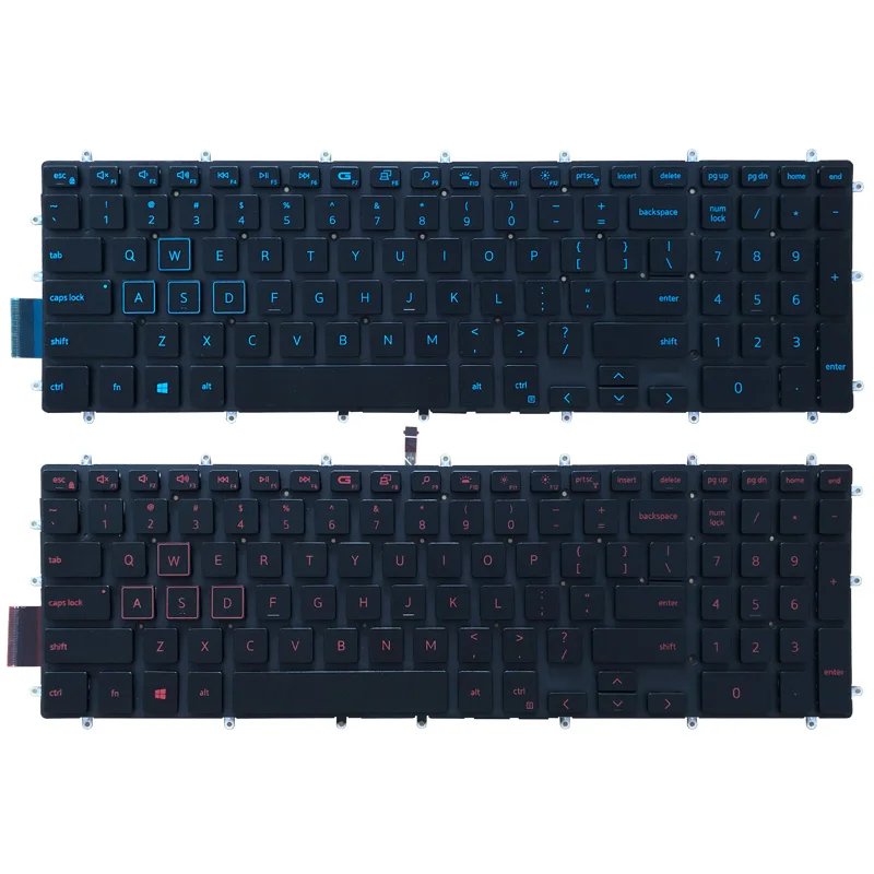 

US Pop Keyboard for Dell Inspiron G3 15 3579 3779 G5 15 5587 G7 15 7588 blue/red laptop keyboard with Backlit