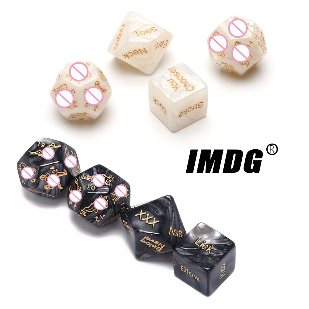 

4pcs/set Sexy Dice Polyhedron Acrylic Luminous Multi-faceted Posture Fun Game Dice