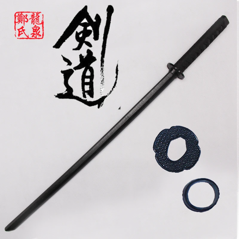 Katana LaidoHard wood 100cm Kendo Practice Sword Oak Decorative Bokken Samurai Red Black Color Brandon Swords