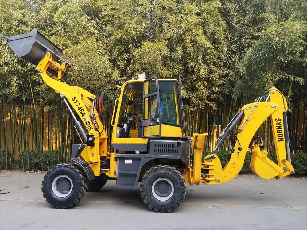 SYNBON new agricultural small excavator towed backhoe loader