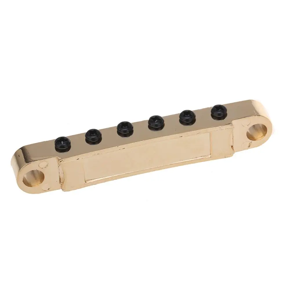 Wilkinson 52mm(2-3/64 inch) String Spacing Wide Style Tune-o-matic Bridge for Gibson/Epiphone Les Paul Style Guitar, Gold