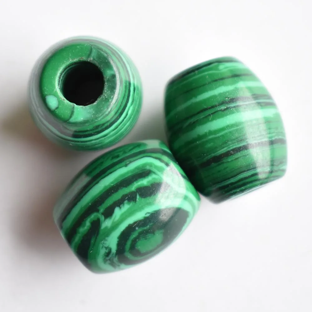 Großhandel 12 Stück/Set Modische, hochwertige Mischung aus Naturstein, 16x18mm, runde Form, große Lochperlen für DIY-Armband-Schmuckherstellung. – Detail 12