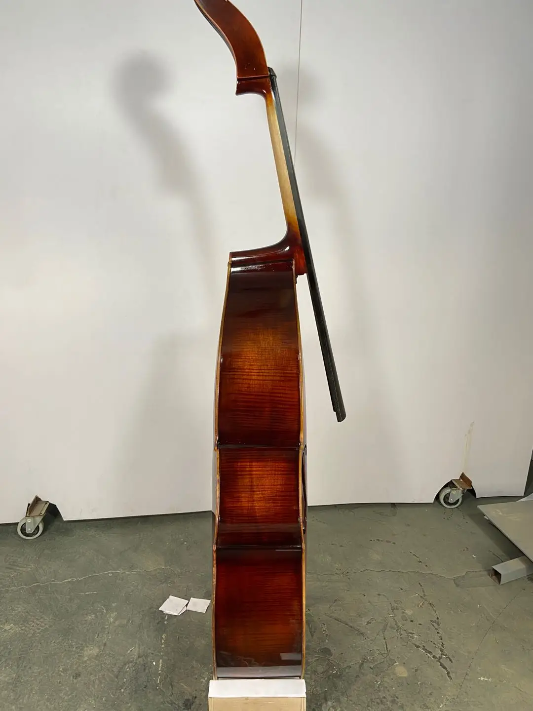 All European Wood Double Bass Unfinished, Made of High Quality Maple, Spruce Control with All Accessories, 3/4 Upright