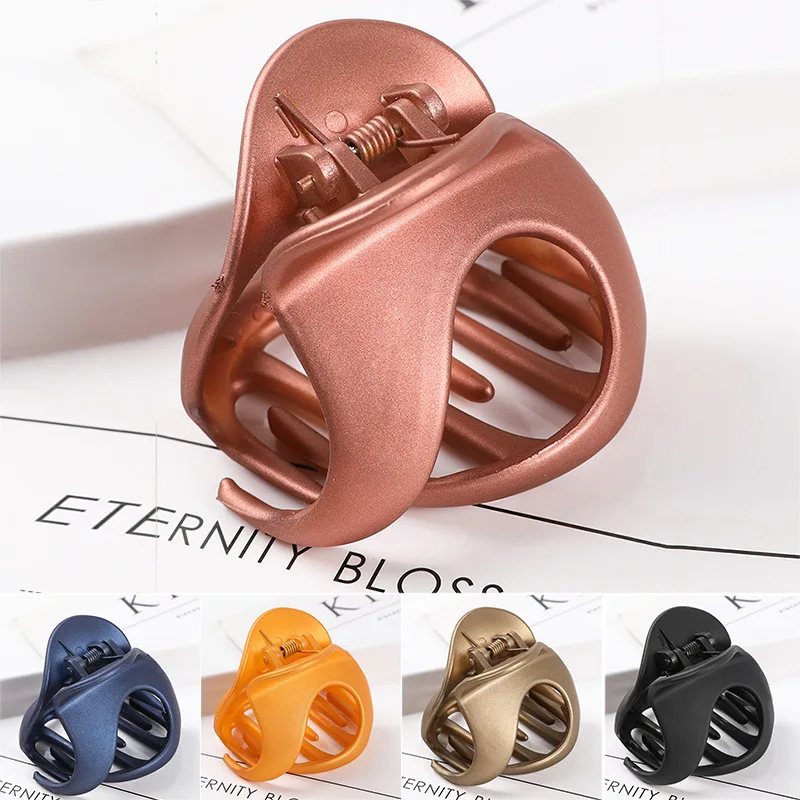 Women Girls Geometric Hair Claw Clamps Acrylic Ponytail Hair Barrette Crab Clip Solid Color Hairpin Hair Accessories Headbands