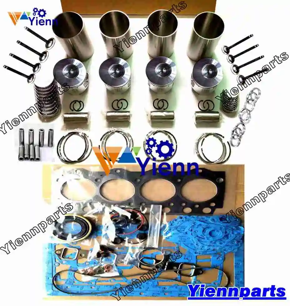 For Cummins B3.3 B3.3-T Overhaul Rebuild Kit With Valve Diesel Engine Parts MUSTANG 2066 2076 2086 Lift Trucks D30S-5 D20G D25