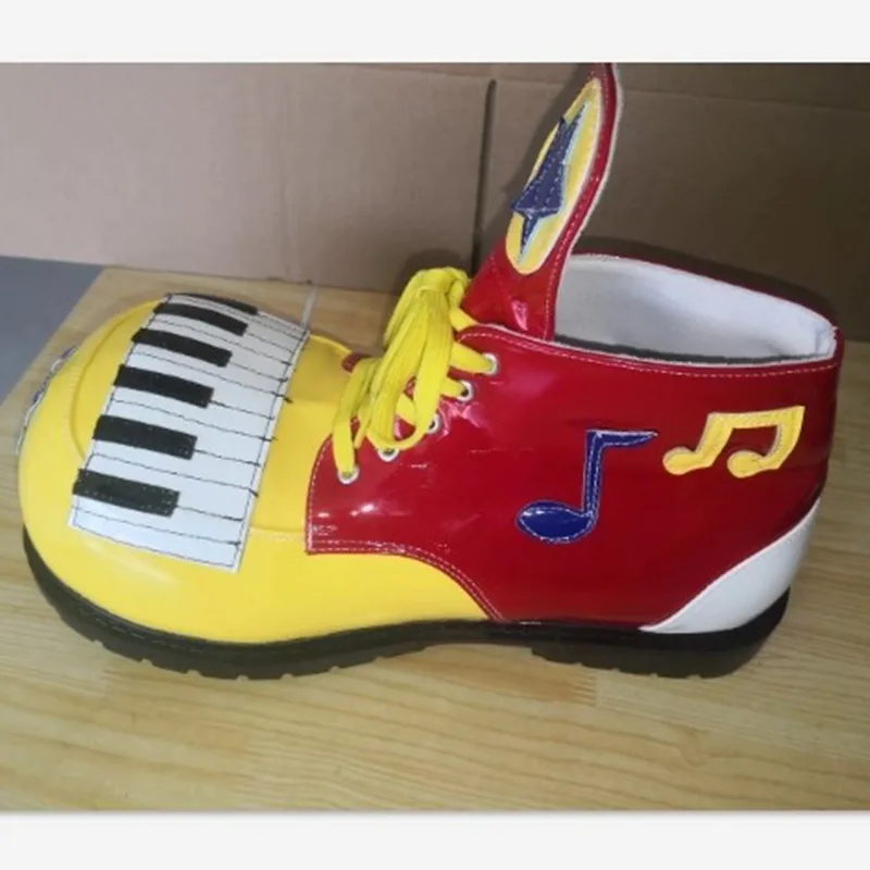 33cm customized big toe fashion crazy Club Clown shoes for adults funny party stage performance boots joker accessories