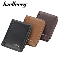 New PU Leather Men Wallets High Quality Zipper Short Desigh Card Holder Male Purse Vintage Coin Holder Men Wallets 4