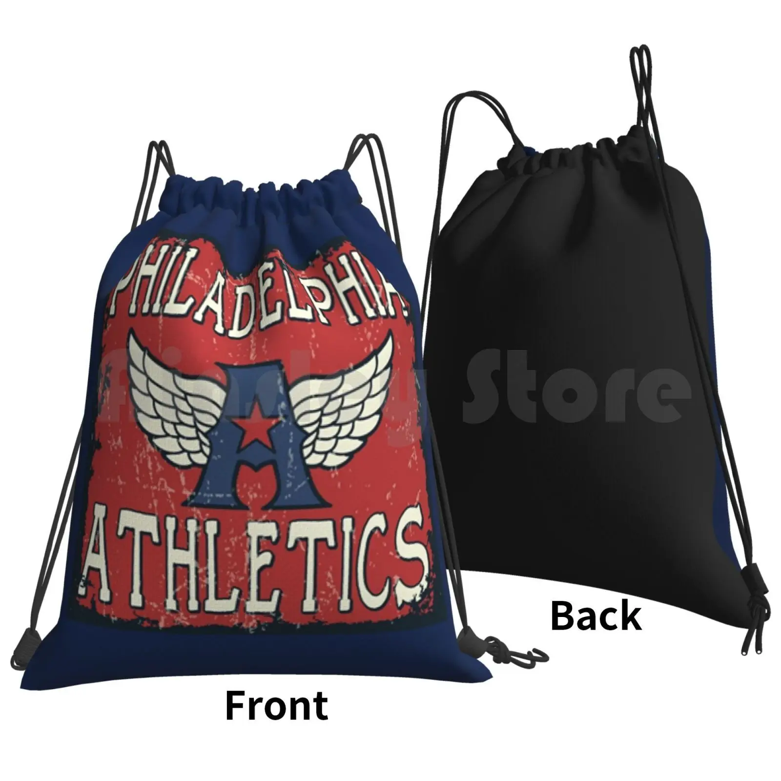 Hot Seller-Defunct-Philadelphia Athletics Backpack Drawstring Bag Riding Climbing Gym Bag Oakland Baseball Oakland Baseball