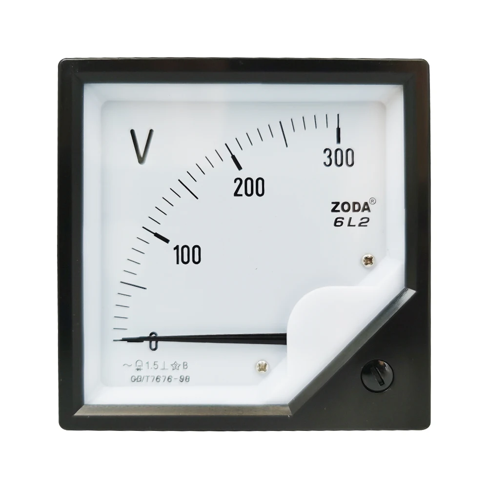 1PC 6L2-V 250V 300V 450V 500V 750V AC Analog Meter Panel Gauge AC Voltage Current Meter 80*80MM Voltmeter Voltimetro Pointer