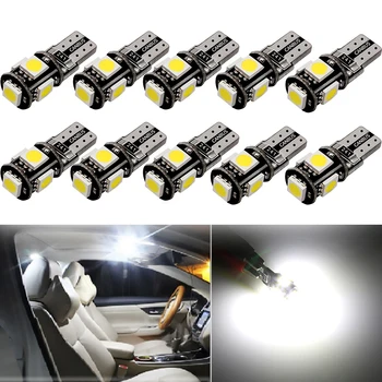 10x W5W T10 LED Ampul Araba İç Işık Renault Duster Megane 2 3 Logan Clio Fluence Captur Sandero Laguna 2 Scenic