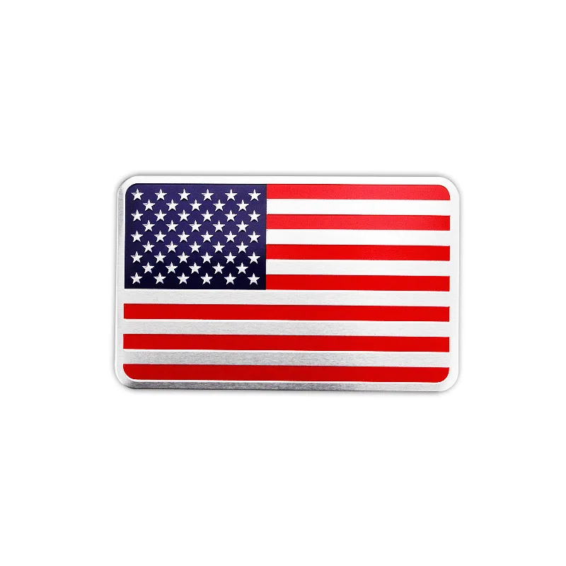 

1 Pcs Automobile Motorcycle Exterior Accessories Country United States Of America USA National Flag Aluminum Alloy Car Stickers