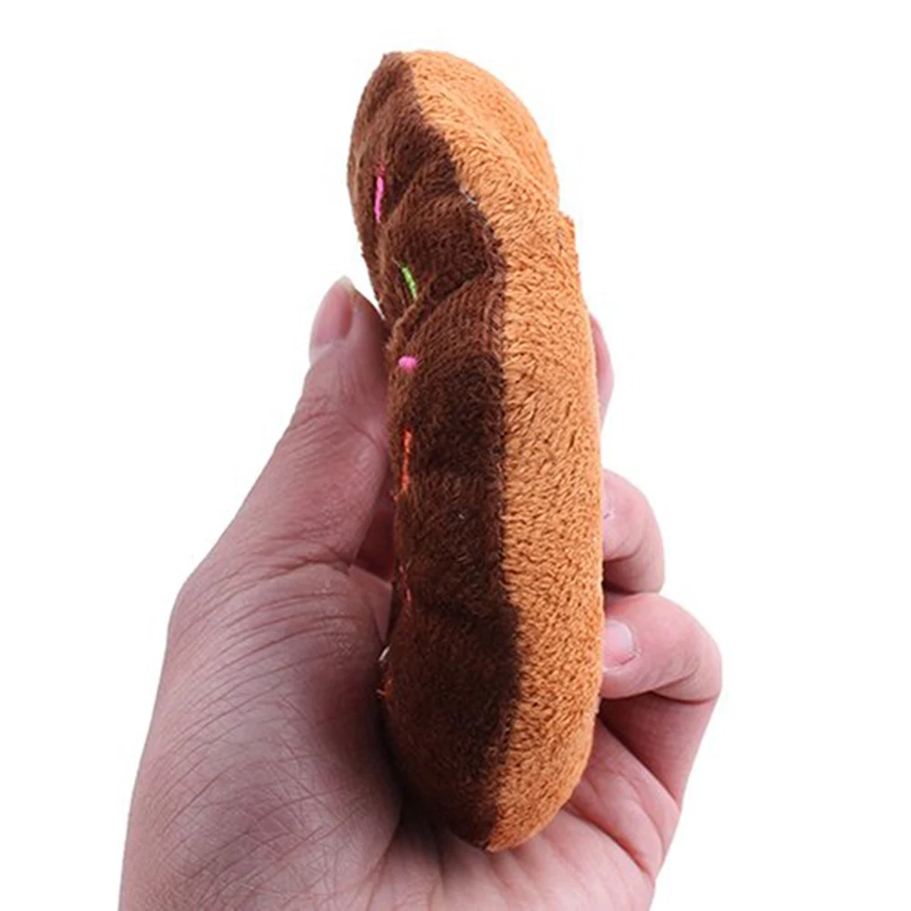 Pet Puppy Cat Donuts Squeaky Plush Toy Chew Squeaker Sound Dog Play Bite Toys Watermelon Ice Cream Star Banana Lobster Orange